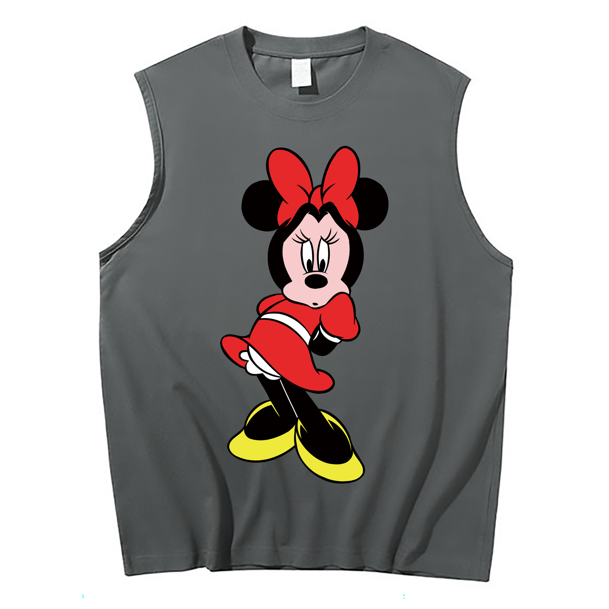 ミッキーマウス Mickey Mouse コットン100％タンクトップ（フロントプリント）